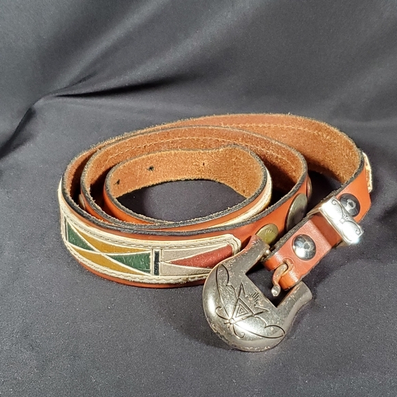 Western Belt Embellished with Old Coins - Picture 3 of 13